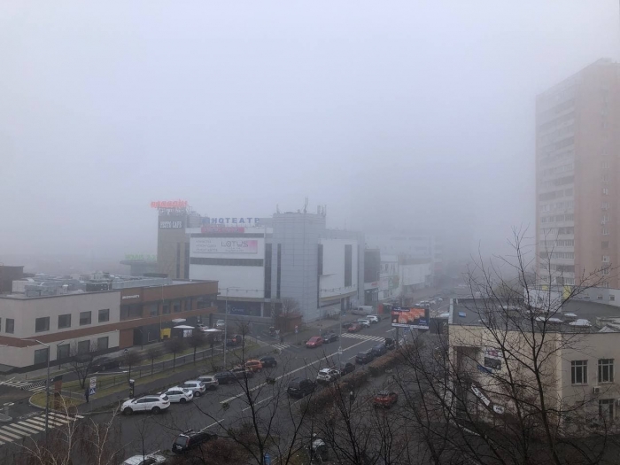 Туман в Киеве. Фото: blogging.kiev.ua