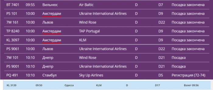 Авиакомпании KLM и SkyUp, отменившие рейсы, продолжают летать из Киева.