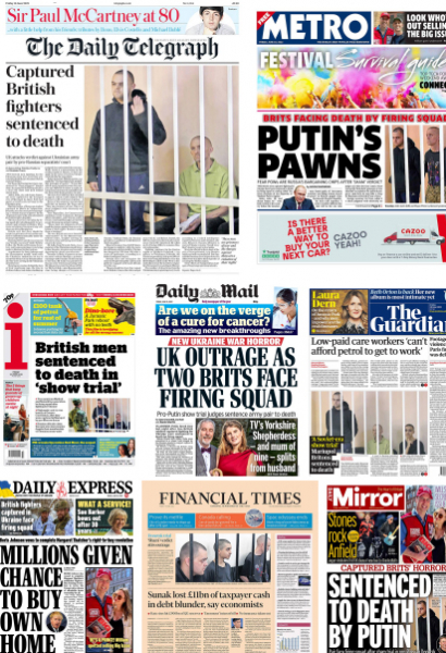 Британские газеты массово осудили смертный приговор их гражданам, вынесенный в «ДНР»  - Life