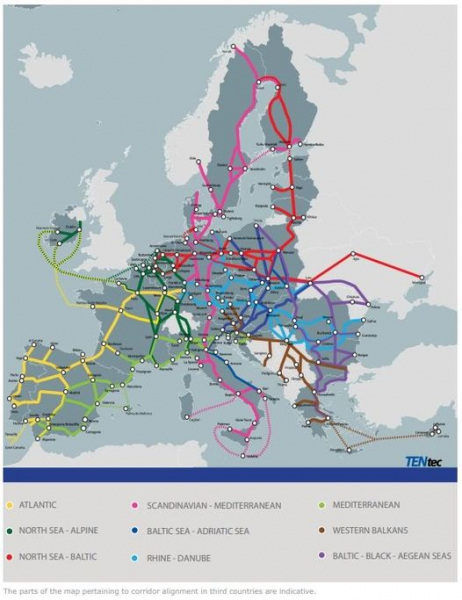 Євросоюз включив українські логістичні шляхи до Транс'європейської транспортної мережі