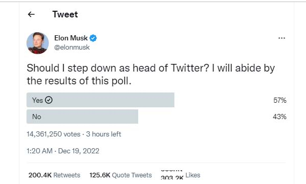 Пользователи Twitter решают судьбу Маска как руководителя соцсети - Life